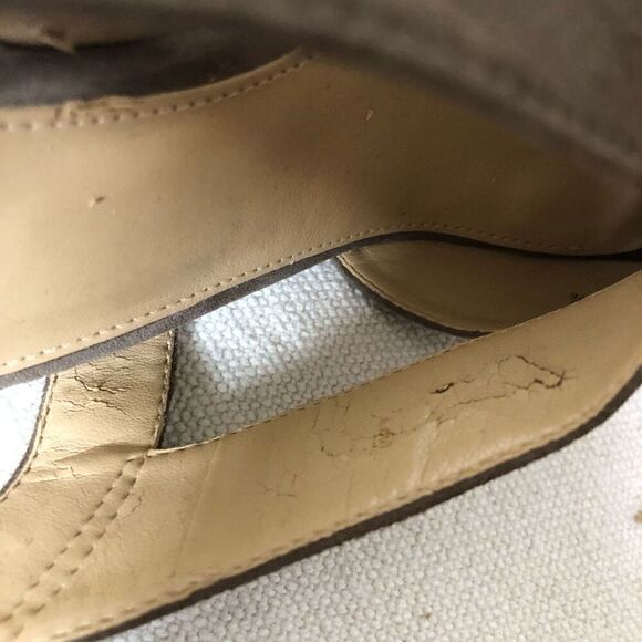 Michael Kors Women's Crisscross Suede Buckle Slingback Sandals Taupe Size 8 - Picture 8 of 8